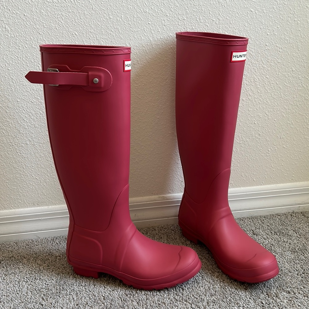 Brand New Hunter Tall Rain Boots Shoes Size 8 Gem